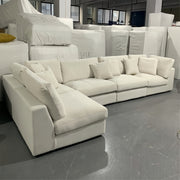 AAH Home Light Luxury Linen Fabric Tofu-block Shaped Sofa set for Livingroom