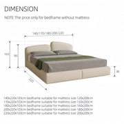AAH Home - Bed Frame - Cream - Sherpa