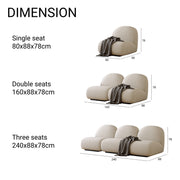 AAH Home Light Luxury Fabric Cloud Shaped Sofa set for Livingroom