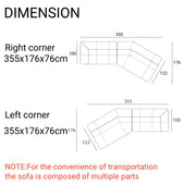 AAH Home Fleece Fabric Overstuffed Multifunction Sofa set for Livingroom Office