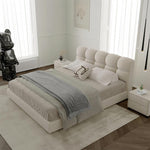 AAH Home - Bed Frame - Beige - Velvet