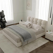 AAH Home - Bed Frame - Beige - Velvet