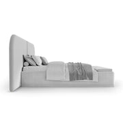 AAH Home Bed Frame Modern Velvet King Queen Size for bedroom Without Mattress