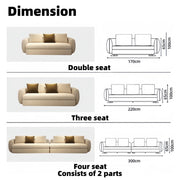 AAH Home - Sectional Sofa - Beige - Solid Wood