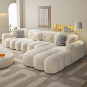 AAH Home Fleece Fabric Overstuffed Multifunction Sofa set for Livingroom Office