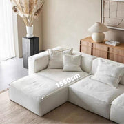 AAH Home Light Luxury Linen Fabric Tofu-block Shaped Sofa set for Livingroom