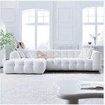 AAH Home Fleece Fabric Overstuffed Multifunction Cloud L-shaped Sofa Chair set for Livingroom Office AAH HOME