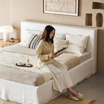 AAH Home - Bed Frame - Off-White - Linen