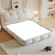 AAH Home Bed Frame Modern Velvet King Queen Size for bedroom Without Mattress