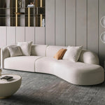 AAH Home Fleece Fabric Overstuffed Multifunction Arc-shaped Sofa set for Livingroom Office AAH HOME
