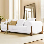 AAH Home - Living Room Sofa - Cream - Walnut