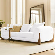 AAH Home - Living Room Sofa - Cream - Walnut