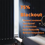 2 Panels 60% Blackout Curtains for Living Room Thermal Insulated Bedroom Darkening Drapes for Basics Room Window