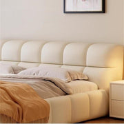 AAH Home Light Luxury Modern  Leather Wrap Bed Frame for Bedroom Without Mattress
