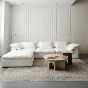 AAH Home Light Luxury Linen Cotton  Fabric Cloud Shaped Sofa set for Livingroom