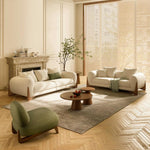 AAH Home - Living Room Sofa - Cream - Walnut