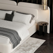 AAH Home Bed Frame Modern Velvet King Queen Size for bedroom Without Mattress