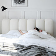 AAH Home Bed Frame Modern Velvet King Queen Size for bedroom Without Mattress