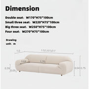 AAH Home Fleece Fabric Overstuffed Multifunction Cloud shaped Sofa Chair set for Livingroom Office