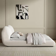 AAH Home Bed Frame Modern Velvet King Queen Size for bedroom Without Mattress