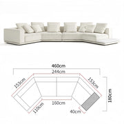 AAH Home Light Luxury Linen Cotton  Fabric Cloud Shaped Sofa set for Livingroom