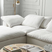 AAH Home Light Luxury Linen Cotton  Fabric Cloud Shaped Sofa set for Livingroom