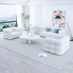 AAH Home Fleece Fabric Overstuffed Multifunction Cloud L-shaped Sofa Chair set for Livingroom Office AAH HOME