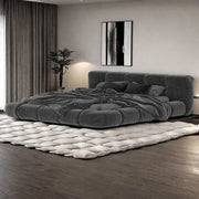 AAH Home - Bed Frame - Beige - Velvet