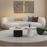 AAH Home Fleece Fabric Overstuffed Multifunction Arc-shaped Sofa set for Livingroom Office AAH HOME