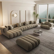AAH Home Fleece Fabric Overstuffed Multifunction Sofa set for Livingroom Office
