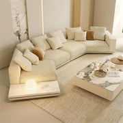 AAH Home Light Luxury Linen Cotton  Fabric Cloud Shaped Sofa set for Livingroom