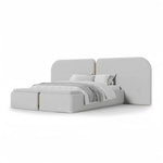 AAH Home - Bed Frame - Beige - Velvet
