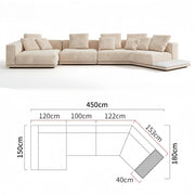 AAH Home Light Luxury Linen Cotton  Fabric Cloud Shaped Sofa set for Livingroom