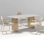 AAH Home - Dining Chair - Off-White - Velvet