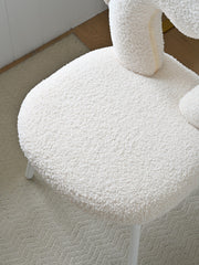 AAH Home - Dining Chair - White - Sherpa