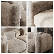 AAH Home Light Luxury Fabric Cloud Shaped Sofa set for Livingroom