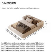 AAH Home - Bed Frame - Beige - Sherpa