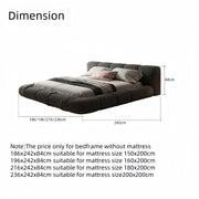 AAH Home Bed Frame Modern King Queen Size for bedroom Without Mattress