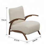 AAH Home - Lounge Chair - White - Sherpa