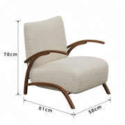 AAH Home - Lounge Chair - White - Sherpa
