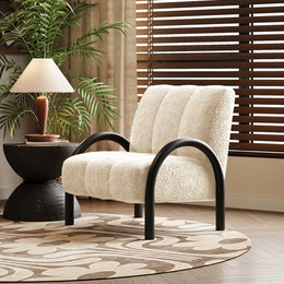 AAH Home - Lounge Chair - Beige - Velvet