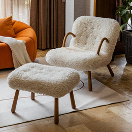 AAH Home - Dining Chair - White - Sherpa