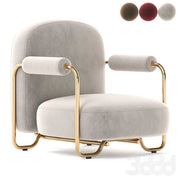 AAH Home - Lounge Chair - Beige - Velvet