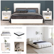 AAH Home Bedroom Furniture Bed Frame with Mattress Bedside table Dresser