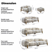 AAH Home - Sofa Set - Off-White - Solid Wood
