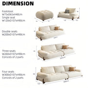 AAH Home Light Luxury Fabric Cloud Shaped Sofa set for Livingroom