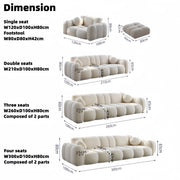 AAH Home  Light Luxury Fabric Cloud Shaped Sofa set for Livingroom