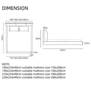 AAH Home Bed Frame Modern King Queen Size for bedroom Without Mattress