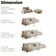 AAH Home Light Luxury Fabric Cloud Shaped Sofa set for Livingroom