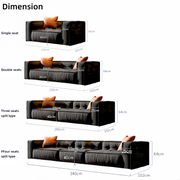 AAH Home Fleece Fabric Overstuffed Multifunction Toast shaped Sofa Chair set for Livingroom Office